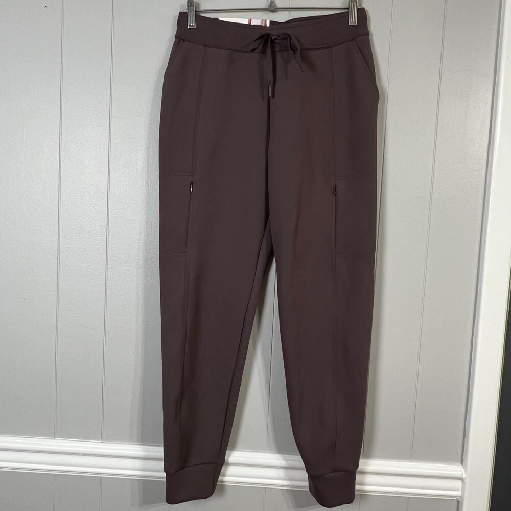 32 Degrees Heat Women’s Jogger Pants Small Brown Zip Pockets Stretch NWT